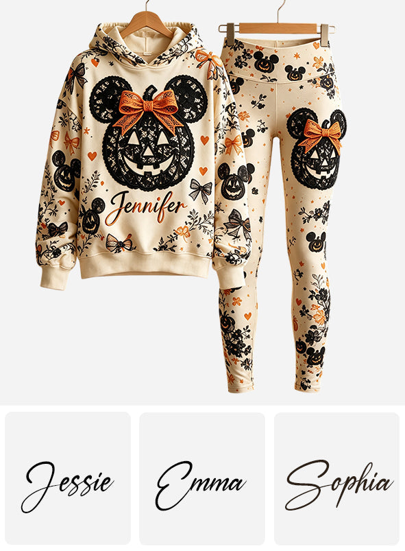 Personalized Halloween Mickey Mouse Hoodie & Leggings Set | Custom Name Gift