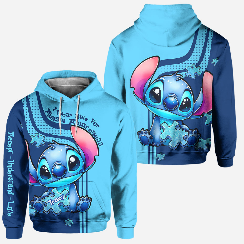 Personalized Autism Awareness Hoodie and Leggings Set for Kids/Adults - Custom Name Gift