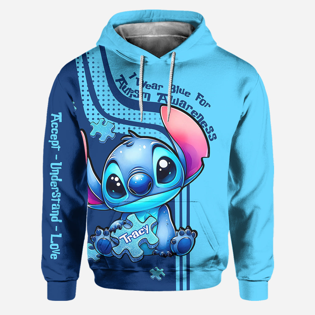 Personalized Autism Awareness Hoodie and Leggings Set for Kids/Adults - Custom Name Gift
