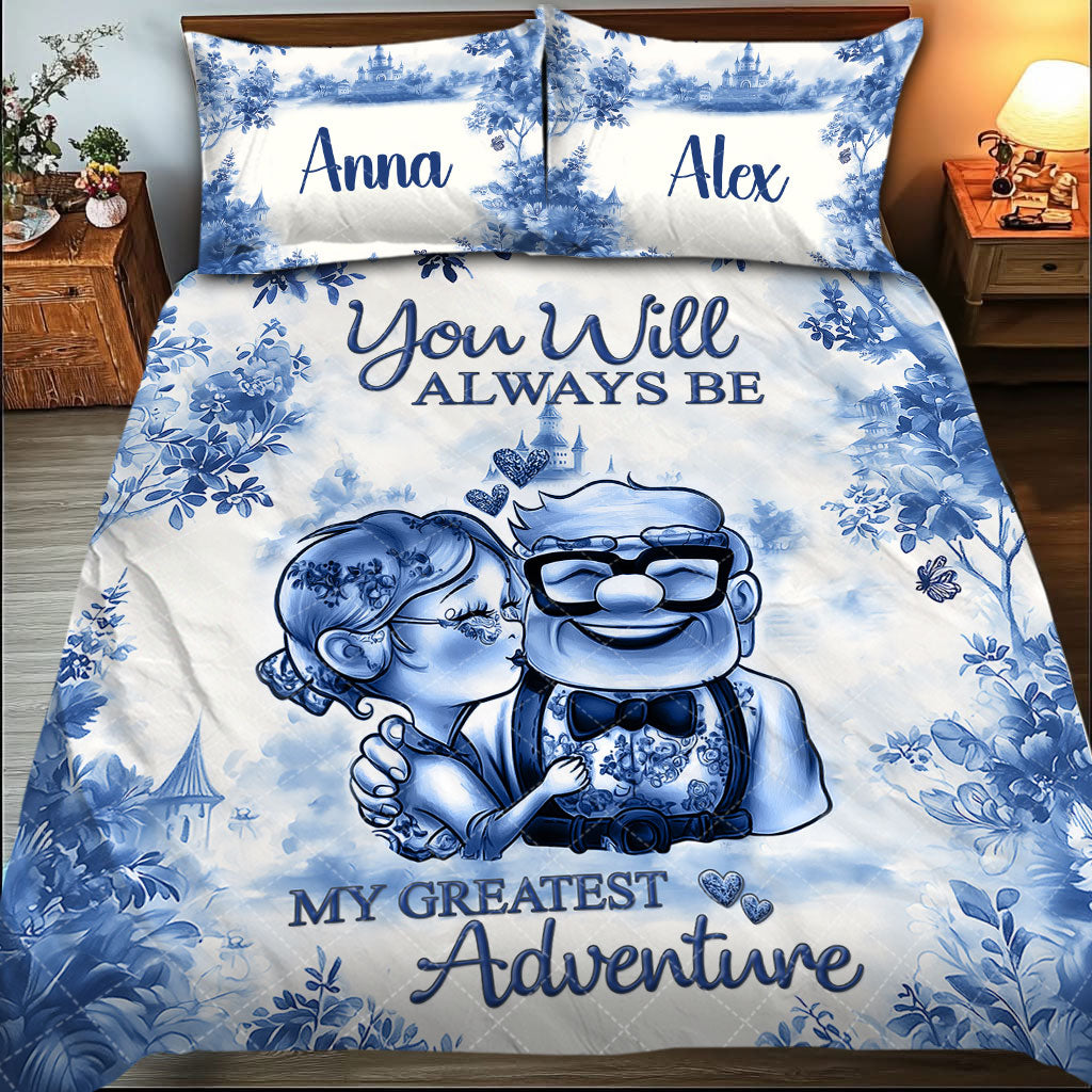 Personalized Mouse Quilt Set Custom Names Romantic Gift