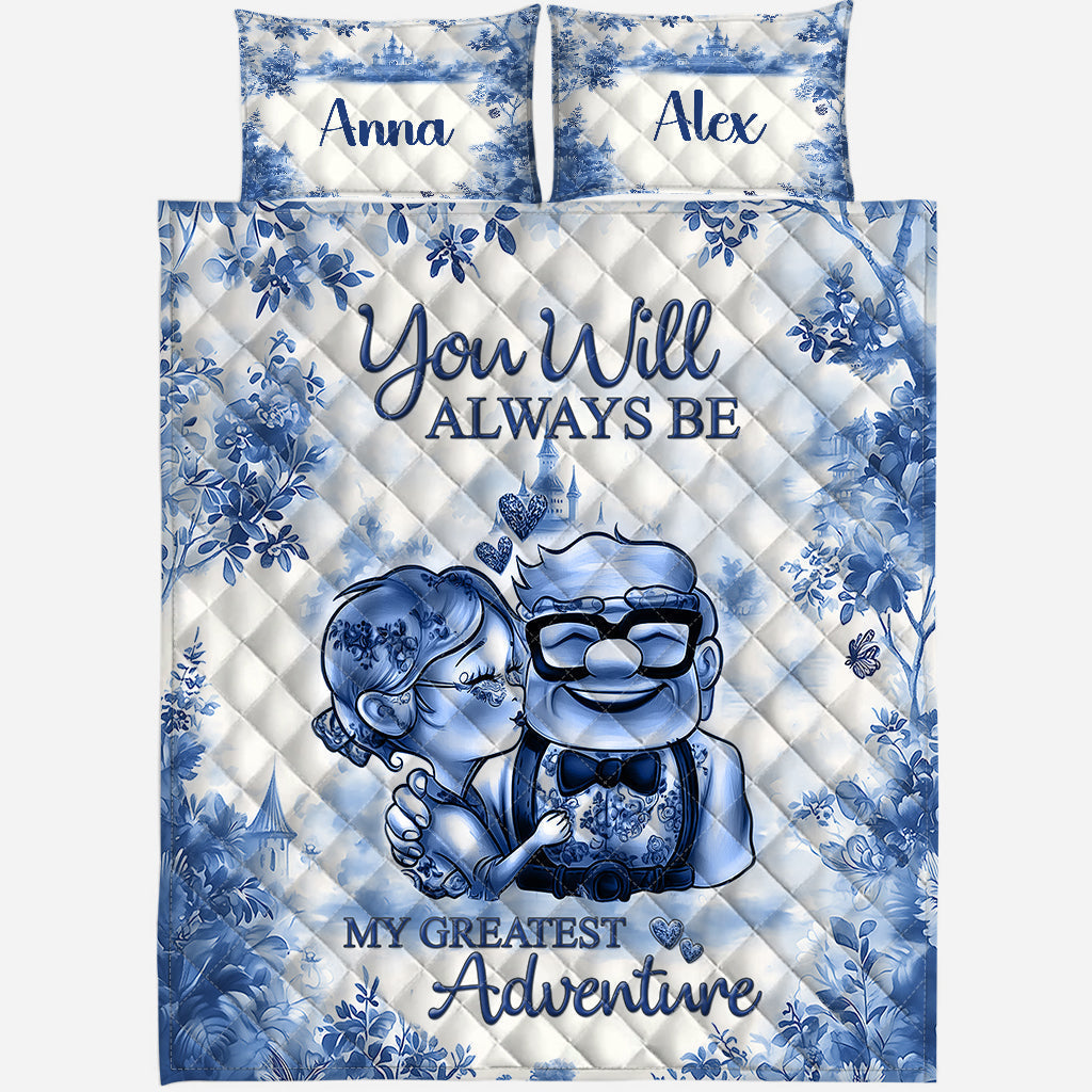 Personalized Mouse Quilt Set Custom Names Romantic Gift