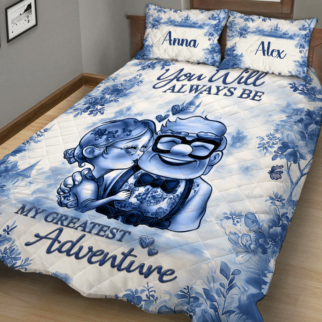 Personalized Mouse Quilt Set Custom Names Romantic Gift