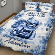 Load image into Gallery viewer, Personalized Mouse Quilt Set Custom Names Romantic Gift
