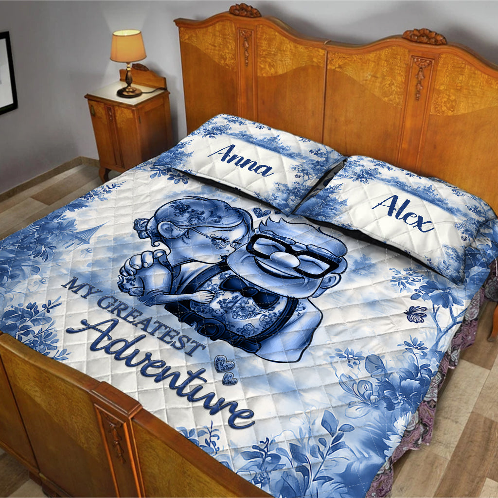 Personalized Mouse Quilt Set Custom Names Romantic Gift