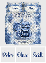 Load image into Gallery viewer, Personalized Mouse Quilt Set Custom Names Romantic Gift
