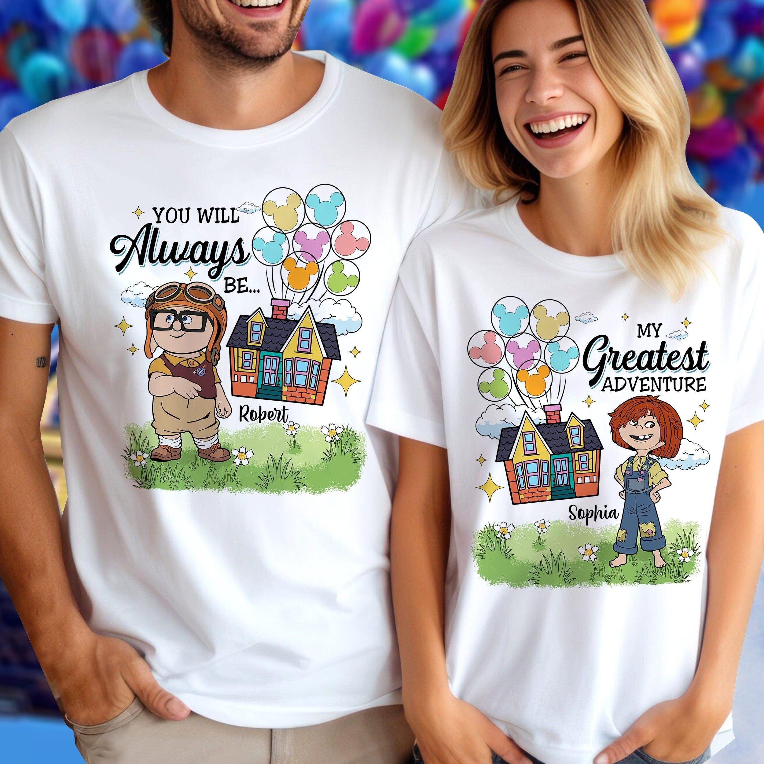 Personalized Couple All Over Shirt Custom Design Gift