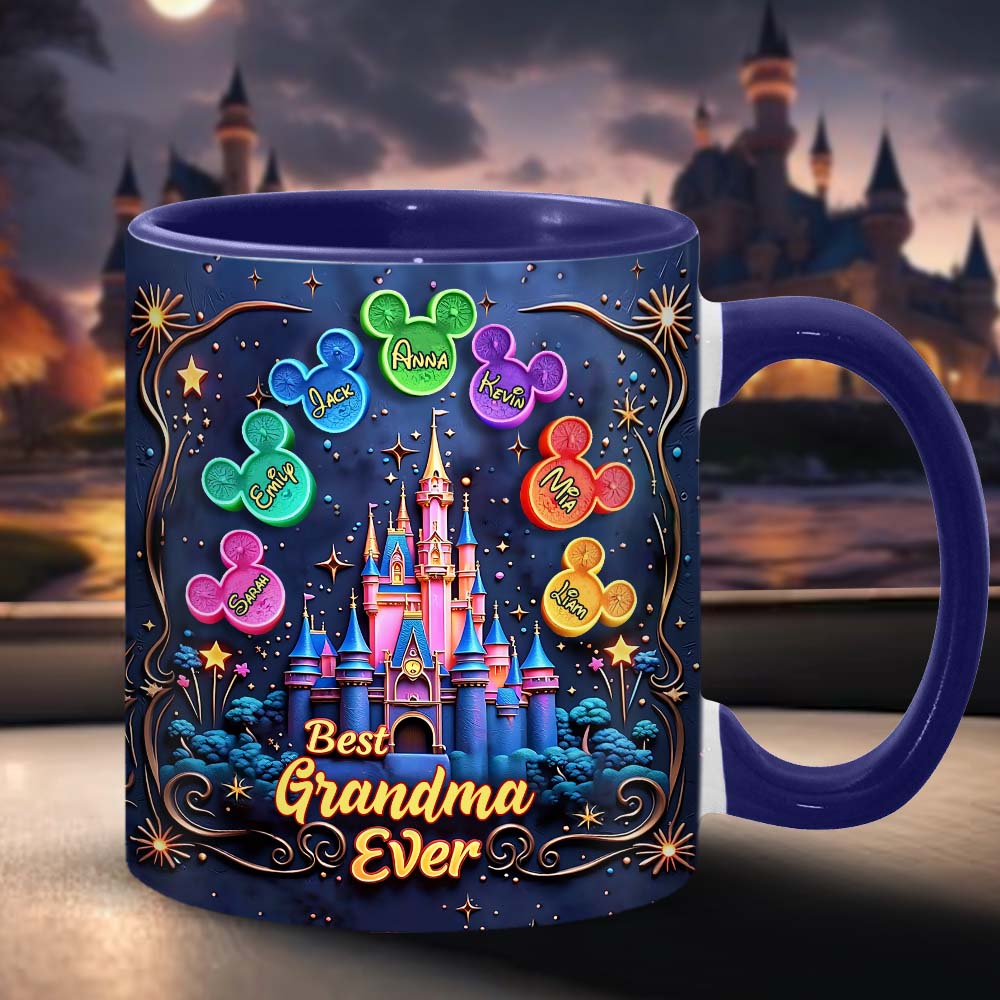 Personalized Accent Mug Best Grandma Ever Custom Names Gift