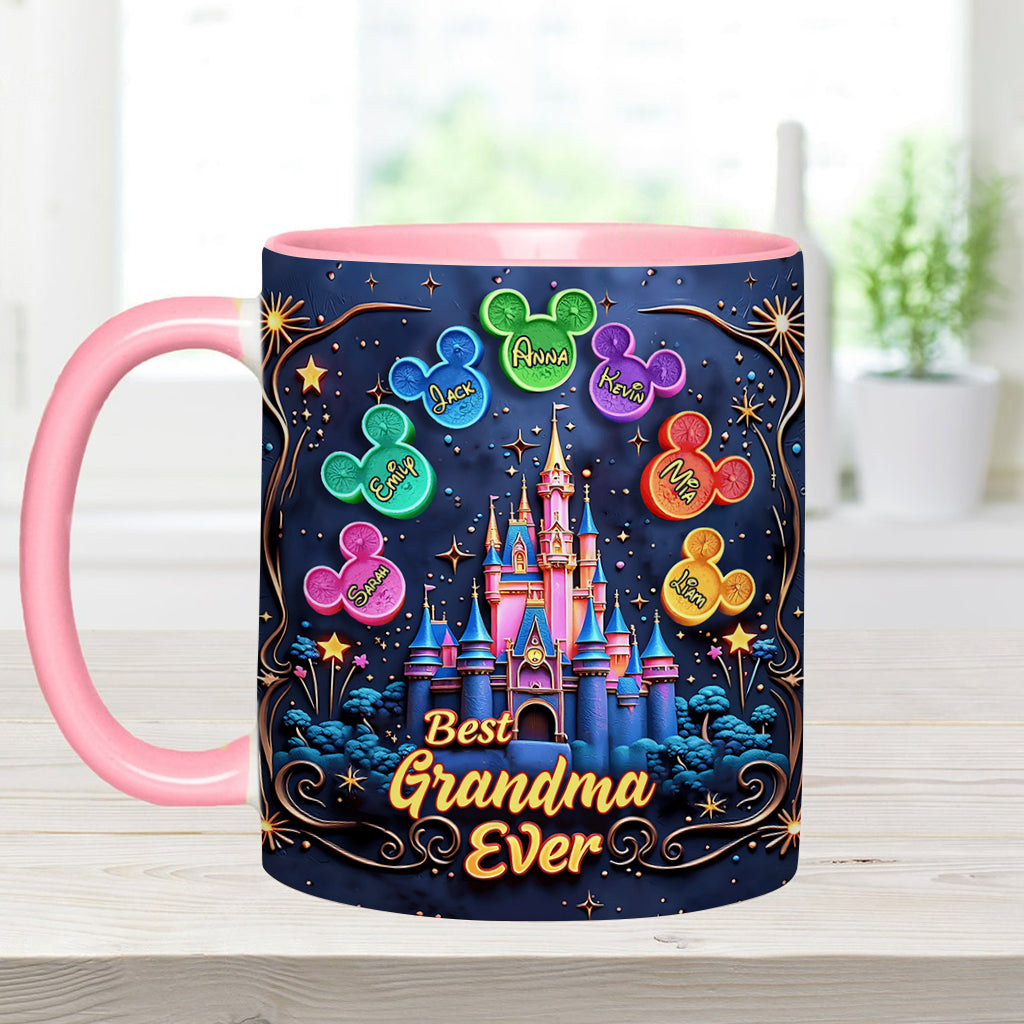 Personalized Accent Mug Best Grandma Ever Custom Names Gift
