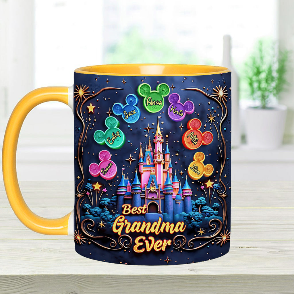 Personalized Accent Mug Best Grandma Ever Custom Names Gift
