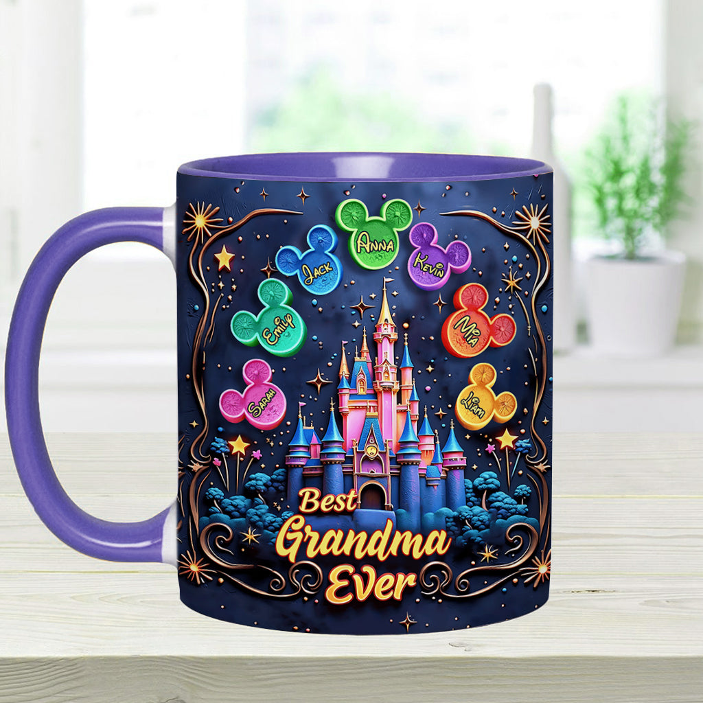 Personalized Accent Mug Best Grandma Ever Custom Names Gift