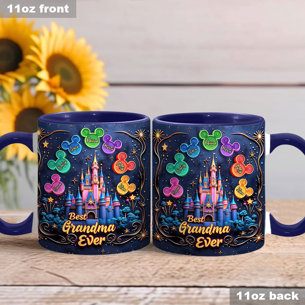 Personalized Accent Mug Best Grandma Ever Custom Names Gift