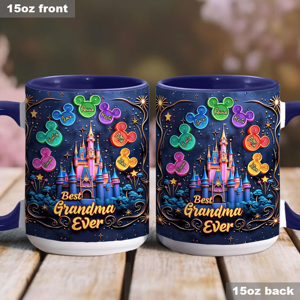 Personalized Accent Mug Best Grandma Ever Custom Names Gift