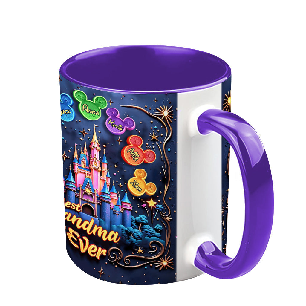 Personalized Accent Mug Best Grandma Ever Custom Names Gift