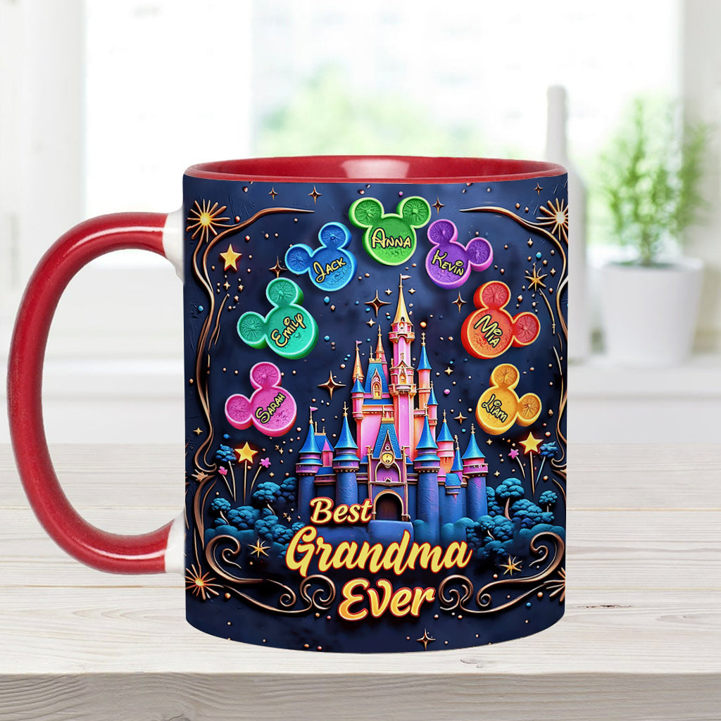 Personalized Accent Mug Best Grandma Ever Custom Names Gift