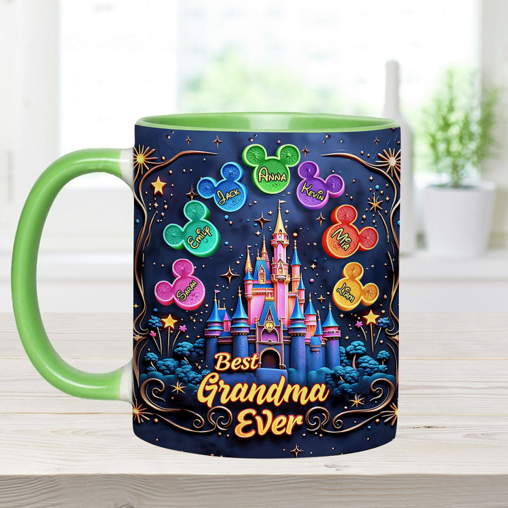Personalized Accent Mug Best Grandma Ever Custom Names Gift