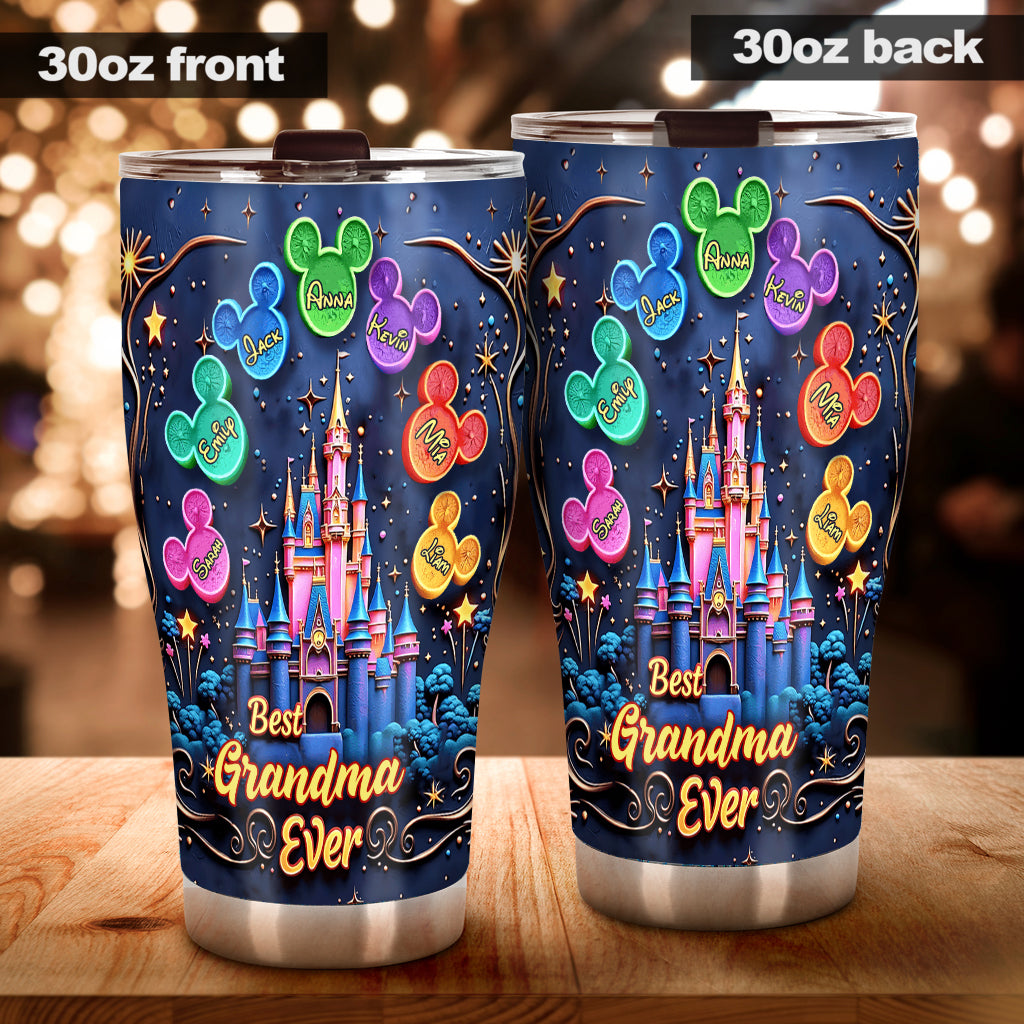 Personalized Best Grandma Ever Mouse Tumbler Gift for Mom