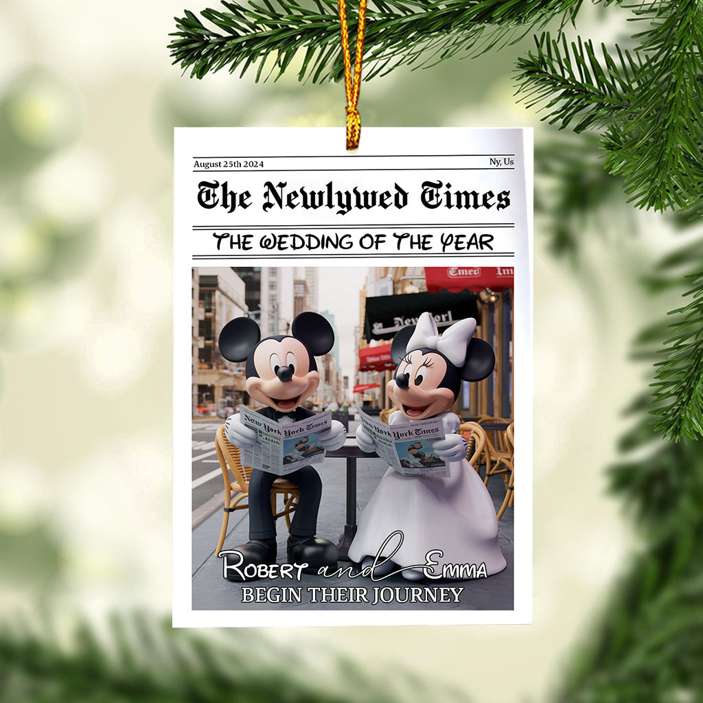 Personalized Acrylic Mouse Ornament Wedding Gift Decor