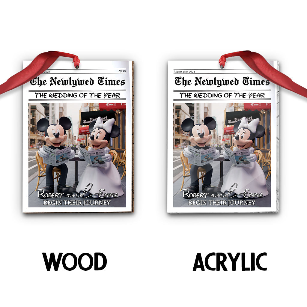 Personalized Acrylic Mouse Ornament Wedding Gift Decor