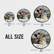 Load image into Gallery viewer, Personalized Mouse Couple Stained Glass Suncatcher Gift
