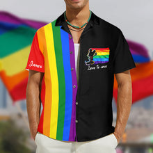 Load image into Gallery viewer, Personalized LGBT Support Hawaiian Shirt Custom Name Gift
