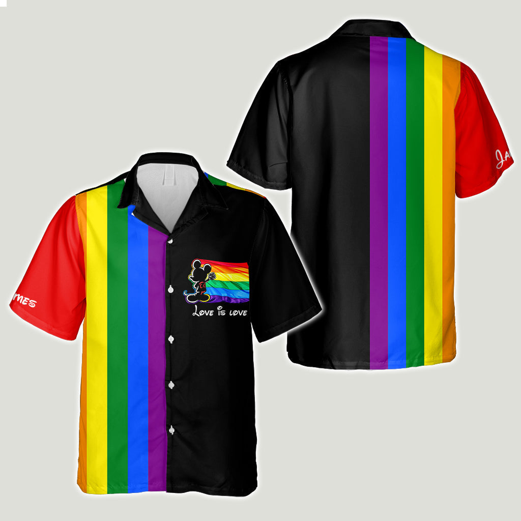 Personalized LGBT Support Hawaiian Shirt Custom Name Gift