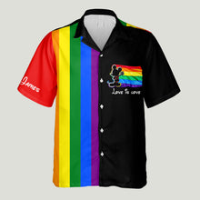 Load image into Gallery viewer, Personalized LGBT Support Hawaiian Shirt Custom Name Gift
