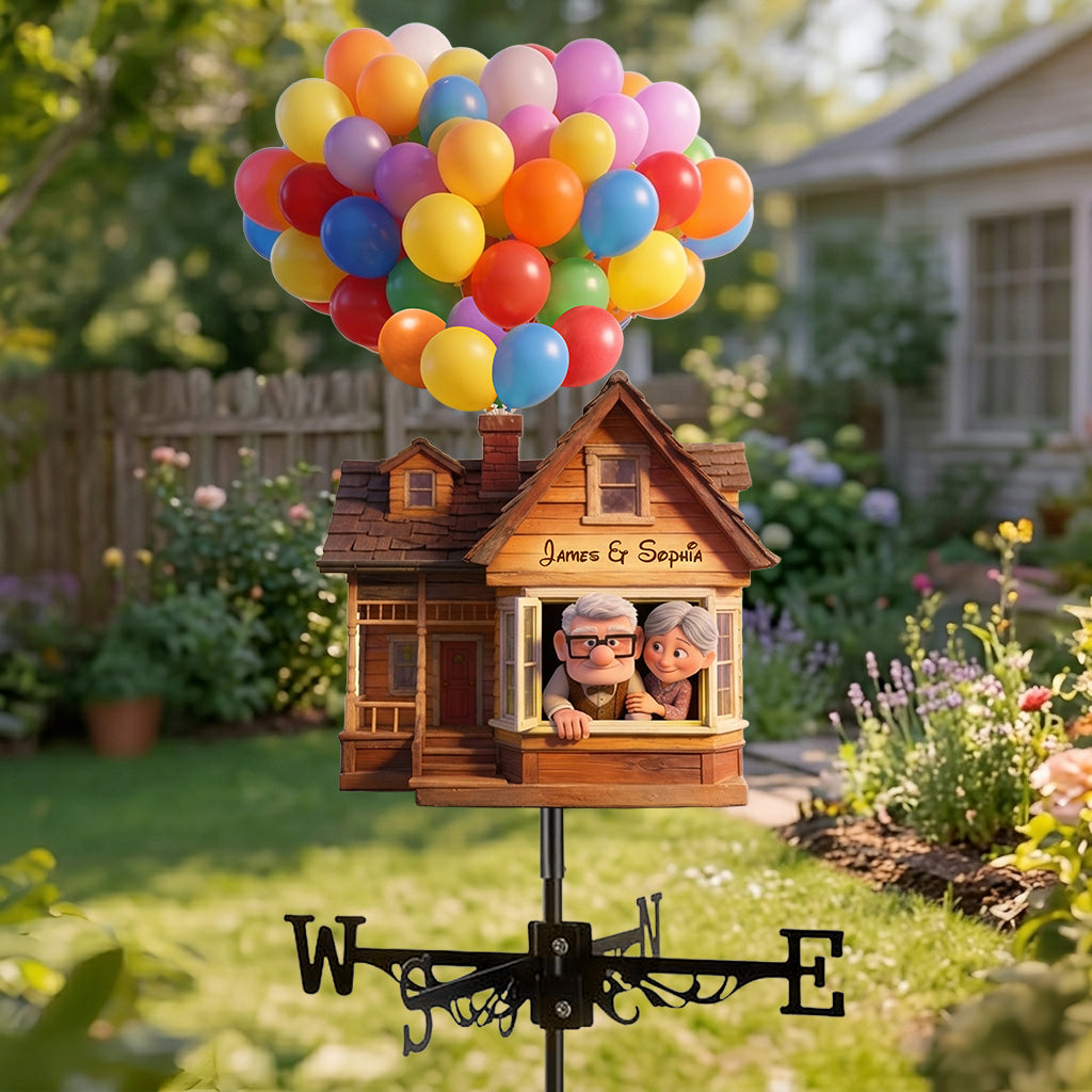Personalized Family Weather Vane Custom Name Outdoor Decor Gift