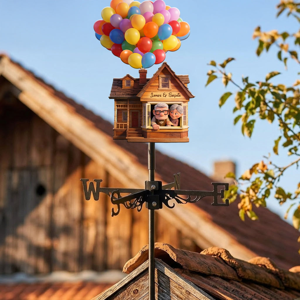 Personalized Family Weather Vane Custom Name Outdoor Decor Gift