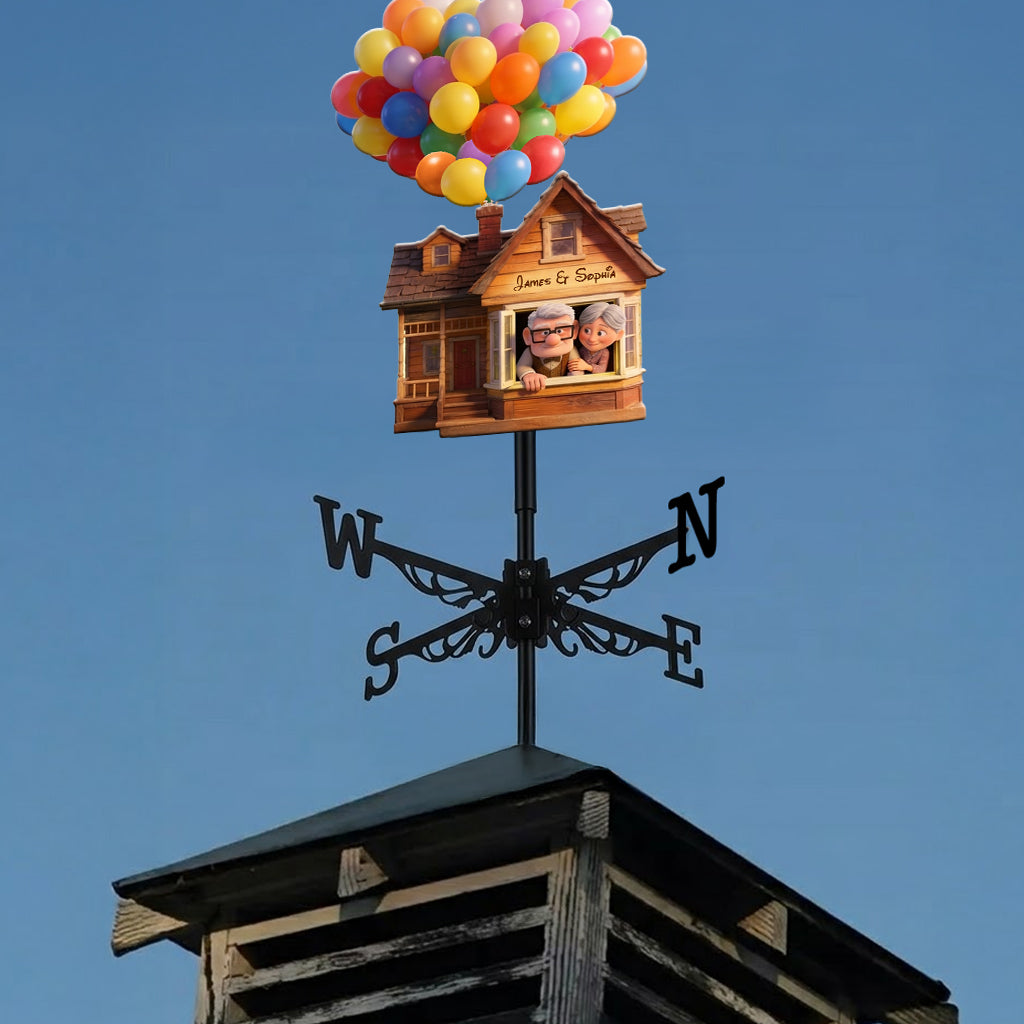 Personalized Family Weather Vane Custom Name Outdoor Decor Gift
