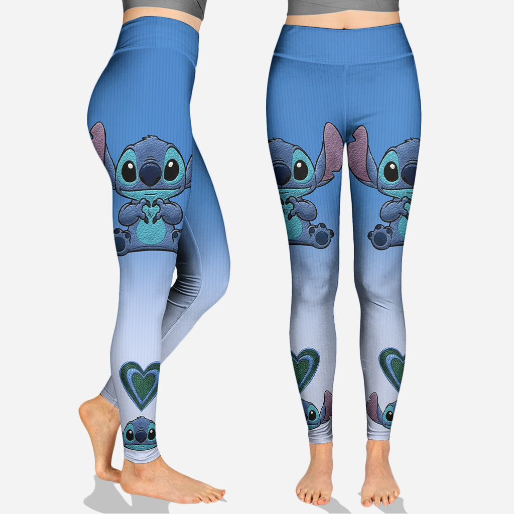 Personalized Stitch Hoodie and Leggings Set for Family Gift