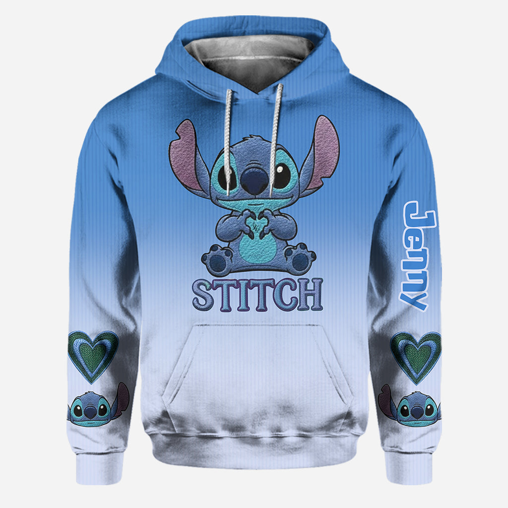 Personalized Stitch Hoodie and Leggings Set for Family Gift
