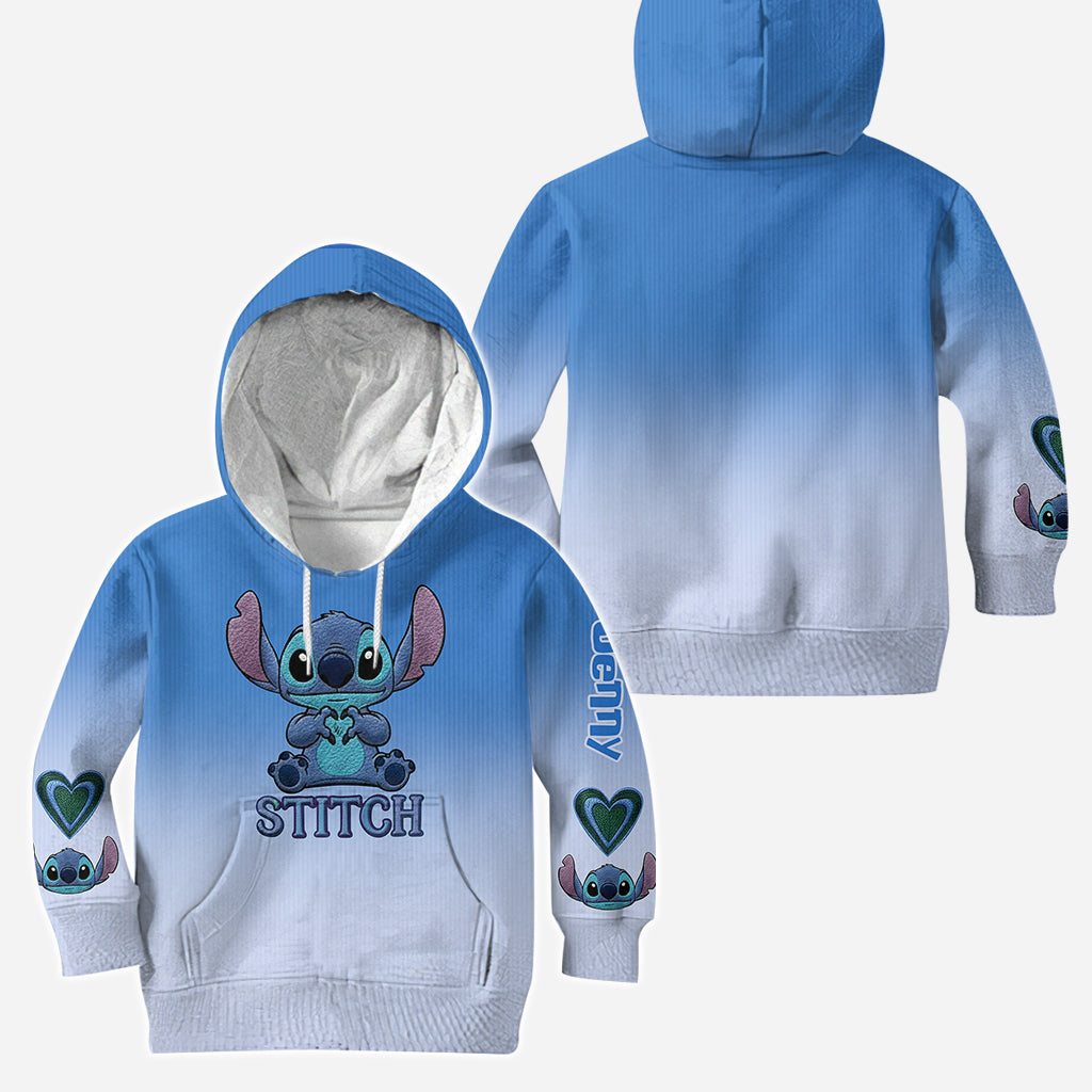 Personalized Stitch Hoodie and Leggings Set for Family Gift