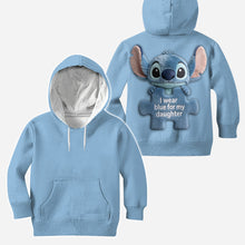Load image into Gallery viewer, Personalized Autism Awareness Hoodie &amp; Leggings Set for Mom &amp; Daughter - Blue Puzzle Design
