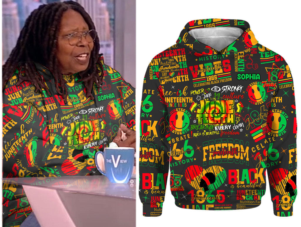 Personalized Juneteenth All-Over Shirt Custom Design for Dad