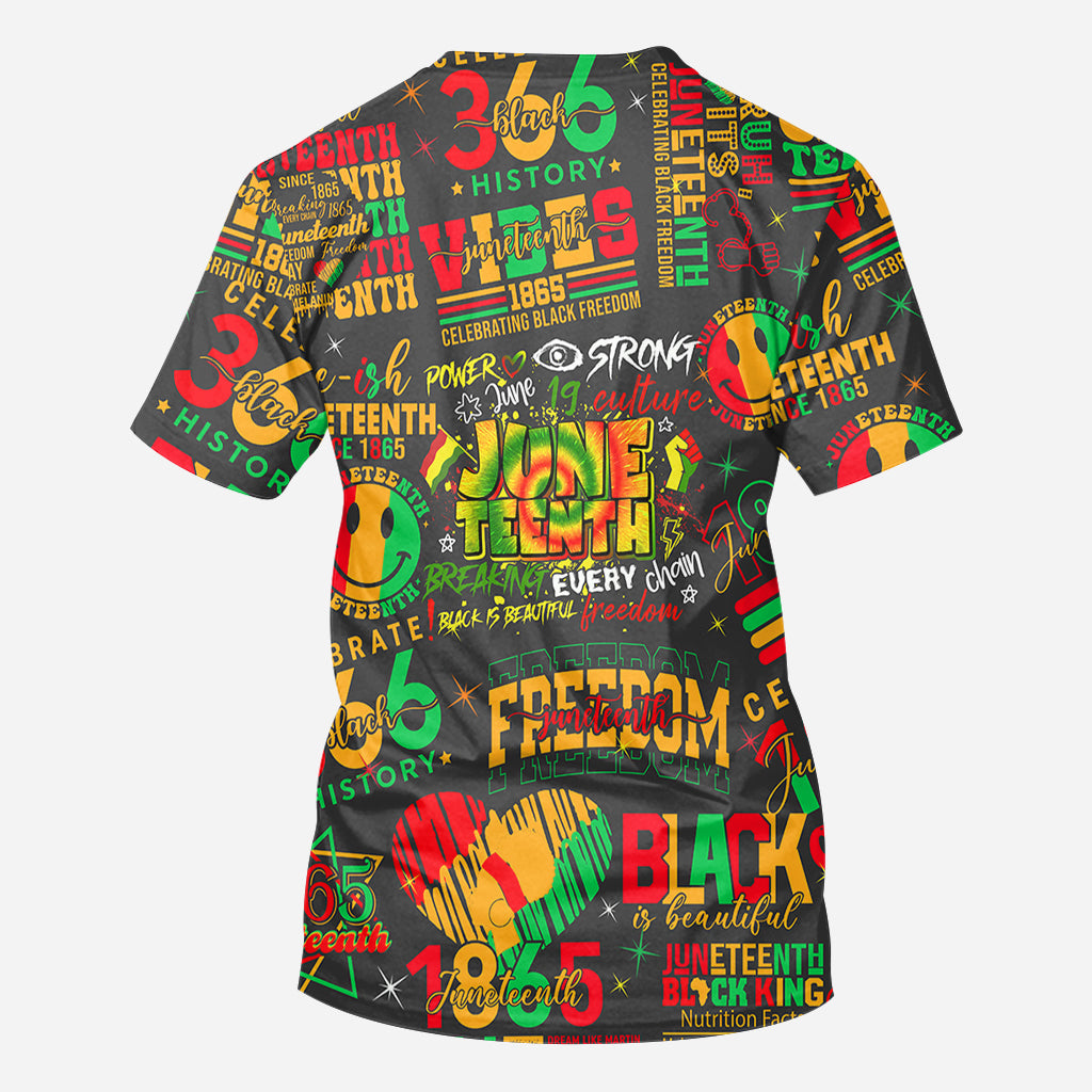 Personalized Juneteenth All-Over Shirt Custom Design for Dad