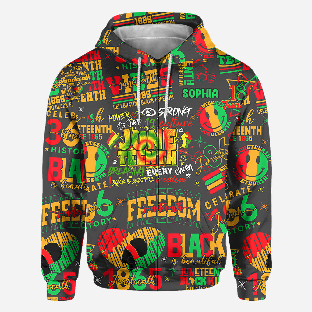 Personalized Juneteenth All-Over Shirt Custom Design for Dad