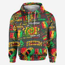 Load image into Gallery viewer, Personalized Juneteenth All-Over Shirt Custom Design for Dad
