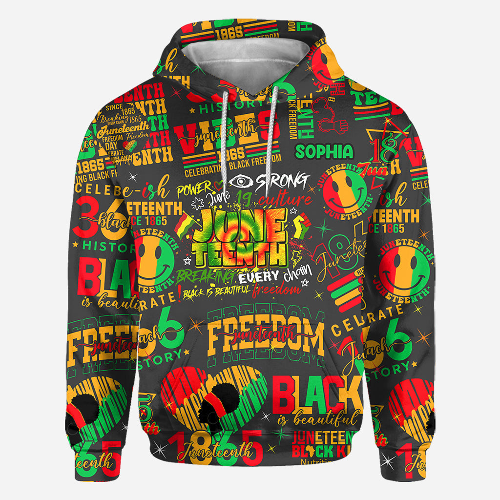 Personalized Juneteenth All-Over Shirt Custom Design for Dad
