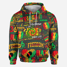 Load image into Gallery viewer, Personalized Juneteenth All-Over Shirt Custom Design for Dad
