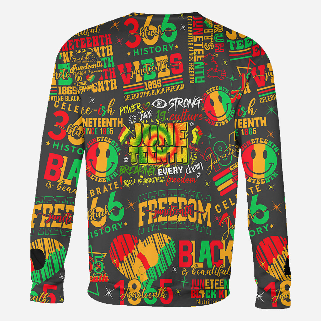 Personalized Juneteenth All-Over Shirt Custom Design for Dad