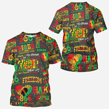Load image into Gallery viewer, Personalized Juneteenth All-Over Shirt Custom Design for Dad
