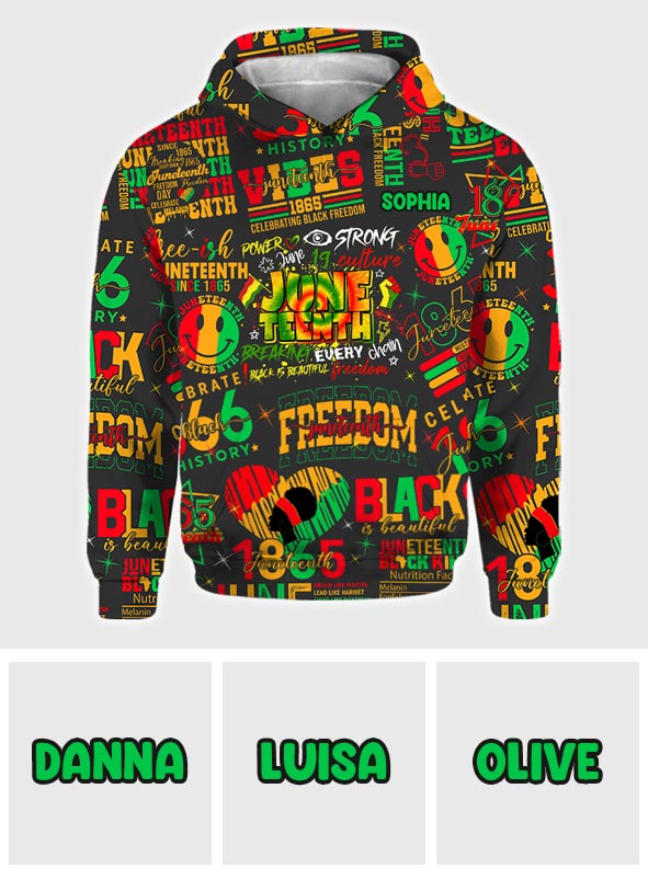 Personalized Juneteenth All-Over Shirt Custom Design for Dad