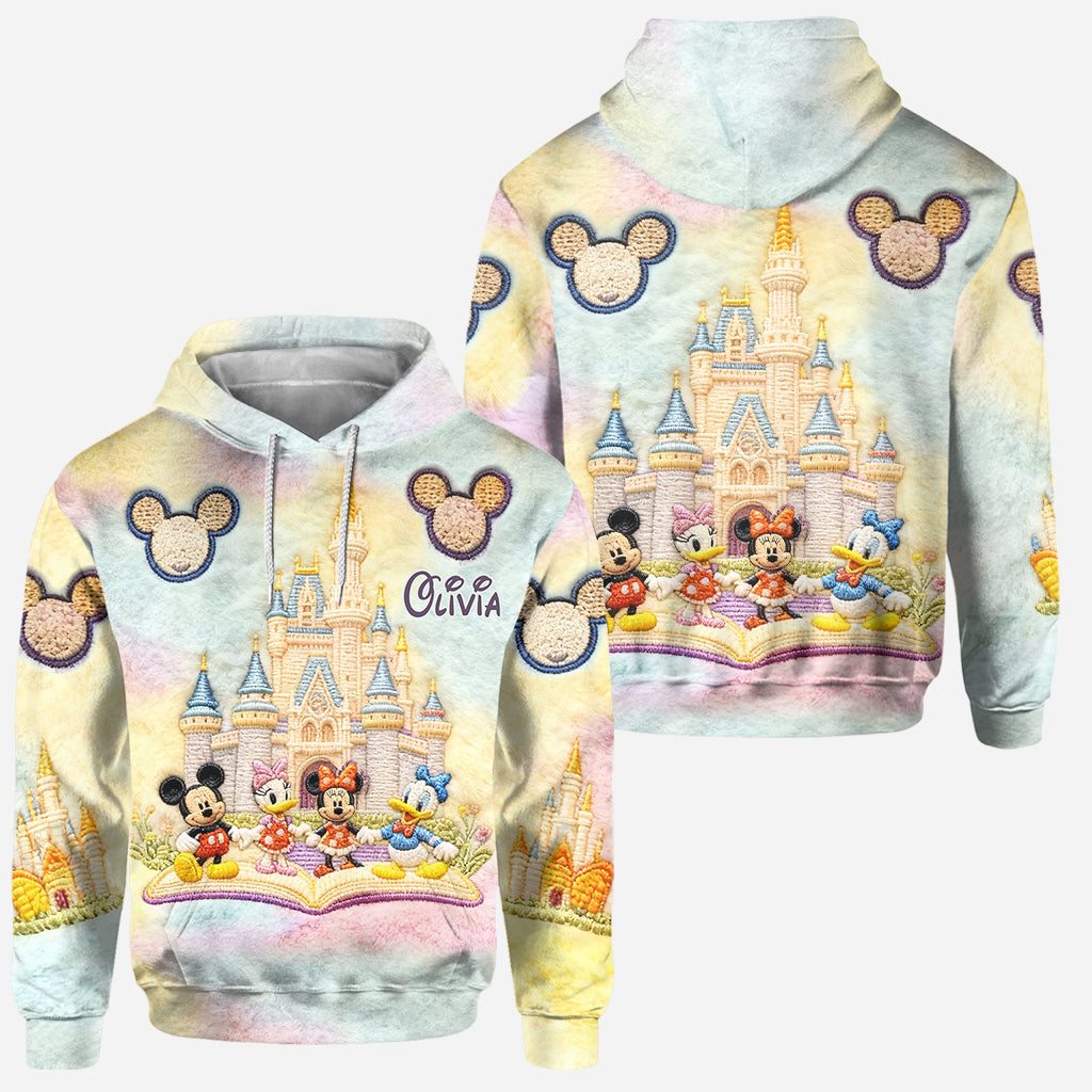Personalized Disney Castle Hoodie and Leggings Set | Custom Name Gift for Kids