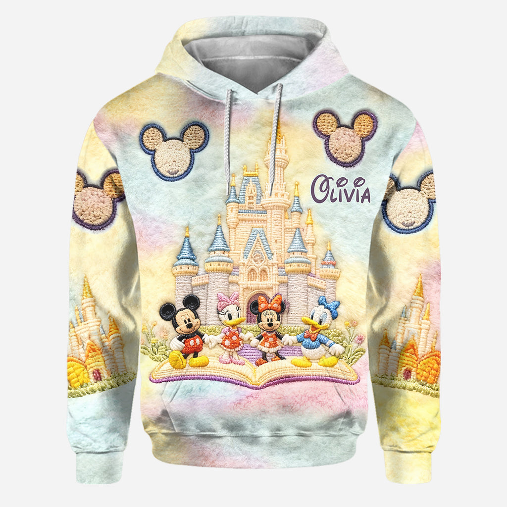 Personalized Disney Castle Hoodie and Leggings Set | Custom Name Gift for Kids