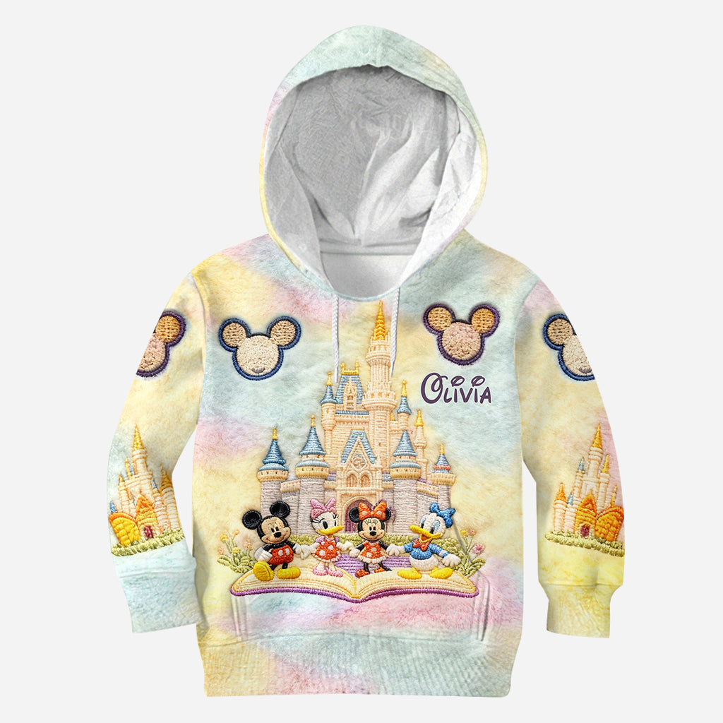 Personalized Disney Castle Hoodie and Leggings Set | Custom Name Gift for Kids
