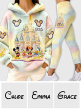 Load image into Gallery viewer, Personalized Disney Castle Hoodie and Leggings Set | Custom Name Gift for Kids
