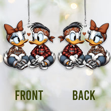 Load image into Gallery viewer, Personalized Chicano Duck Couple Car Ornament Custom Name Gift
