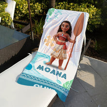 Load image into Gallery viewer, Personalized Moana and Maui Beach Towel Custom Name Gift
