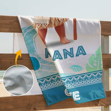 Load image into Gallery viewer, Personalized Moana and Maui Beach Towel Custom Name Gift
