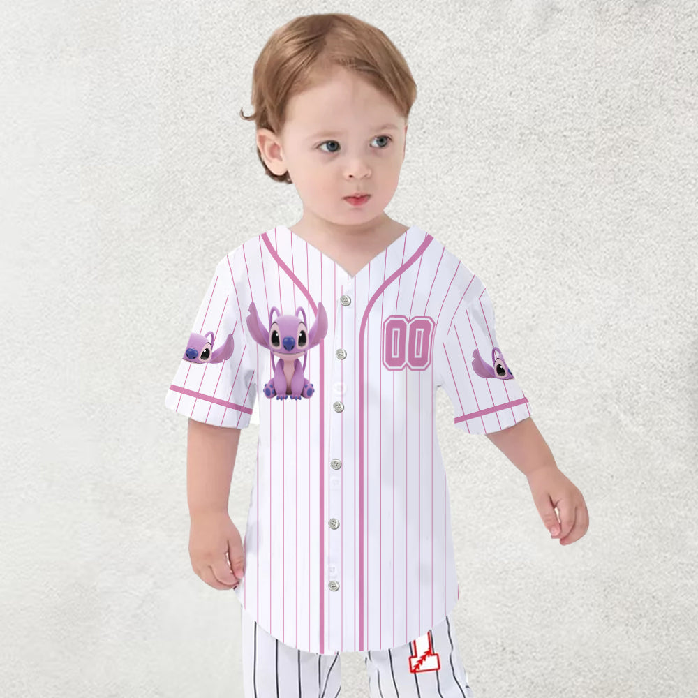 Personalized Kids Baseball Jersey with Ohana Design for Family